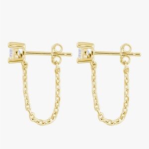 Stud Gold Chain Earrings